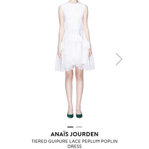 NEW jourden lace peplum poplin dress